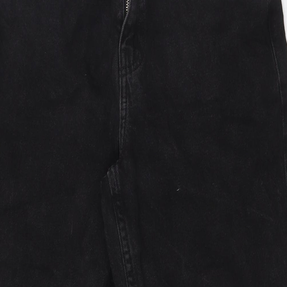 Denim Co Womens Black Cotton Straight Jeans Size 10 L30 in Regular Zip