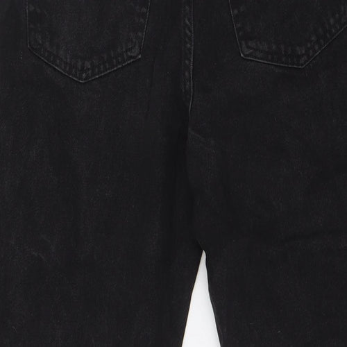 Denim Co Womens Black Cotton Straight Jeans Size 10 L30 in Regular Zip