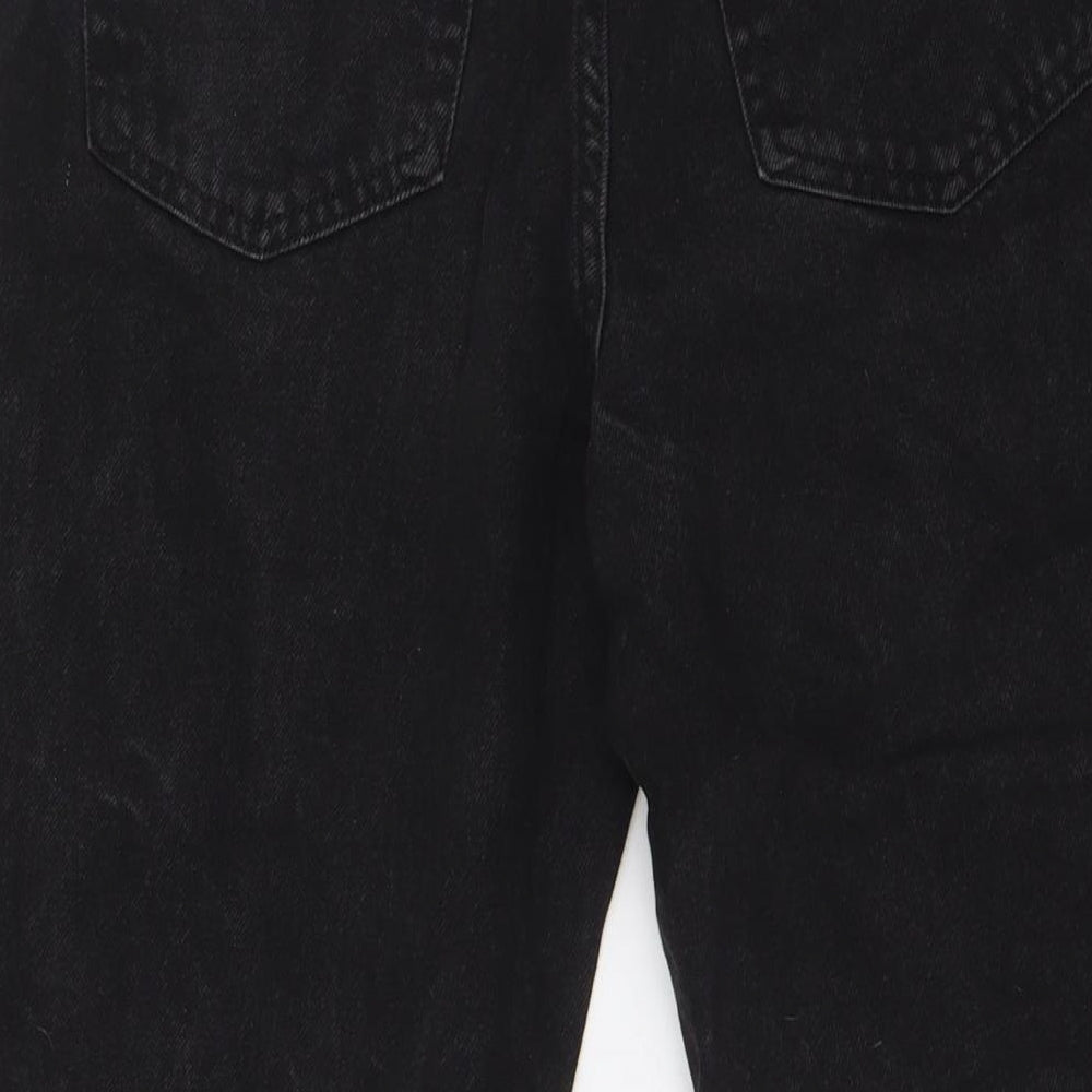 Denim Co Womens Black Cotton Straight Jeans Size 10 L30 in Regular Zip