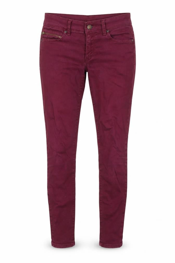Gap Womens Purple Cotton Skinny Jeans Size 24 in L28 in Regular Zip - Zip Detail
