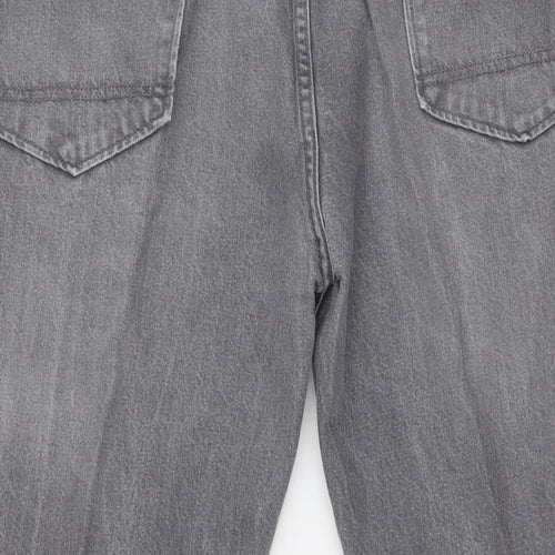 Matalan Mens Grey Cotton Tapered Jeans Size 40 in L31 in Regular Zip