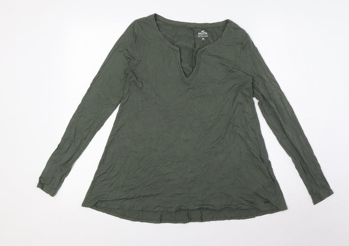 Hollister Womens Green Viscose Basic Blouse Size S Sweetheart - Must-Have Collection