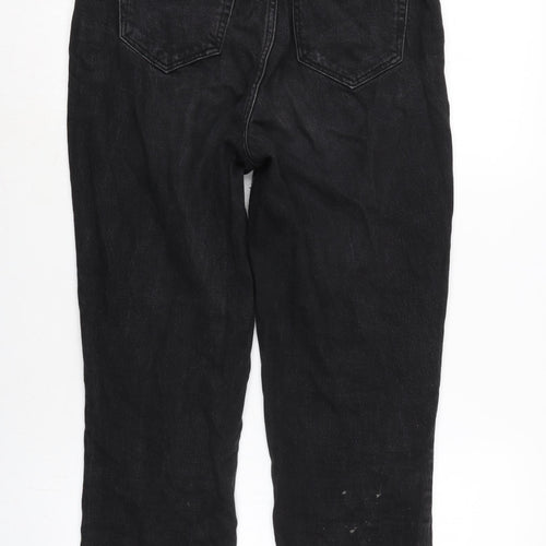 George Womens Black Cotton Blend Straight Jeans Size 10 L25.5 in Regular Tie