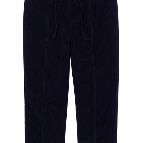 Isle Womens Blue Cotton Trousers Size 38 in L24 in Regular Tie