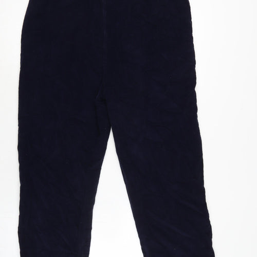 Isle Womens Blue Cotton Trousers Size 38 in L24 in Regular Tie