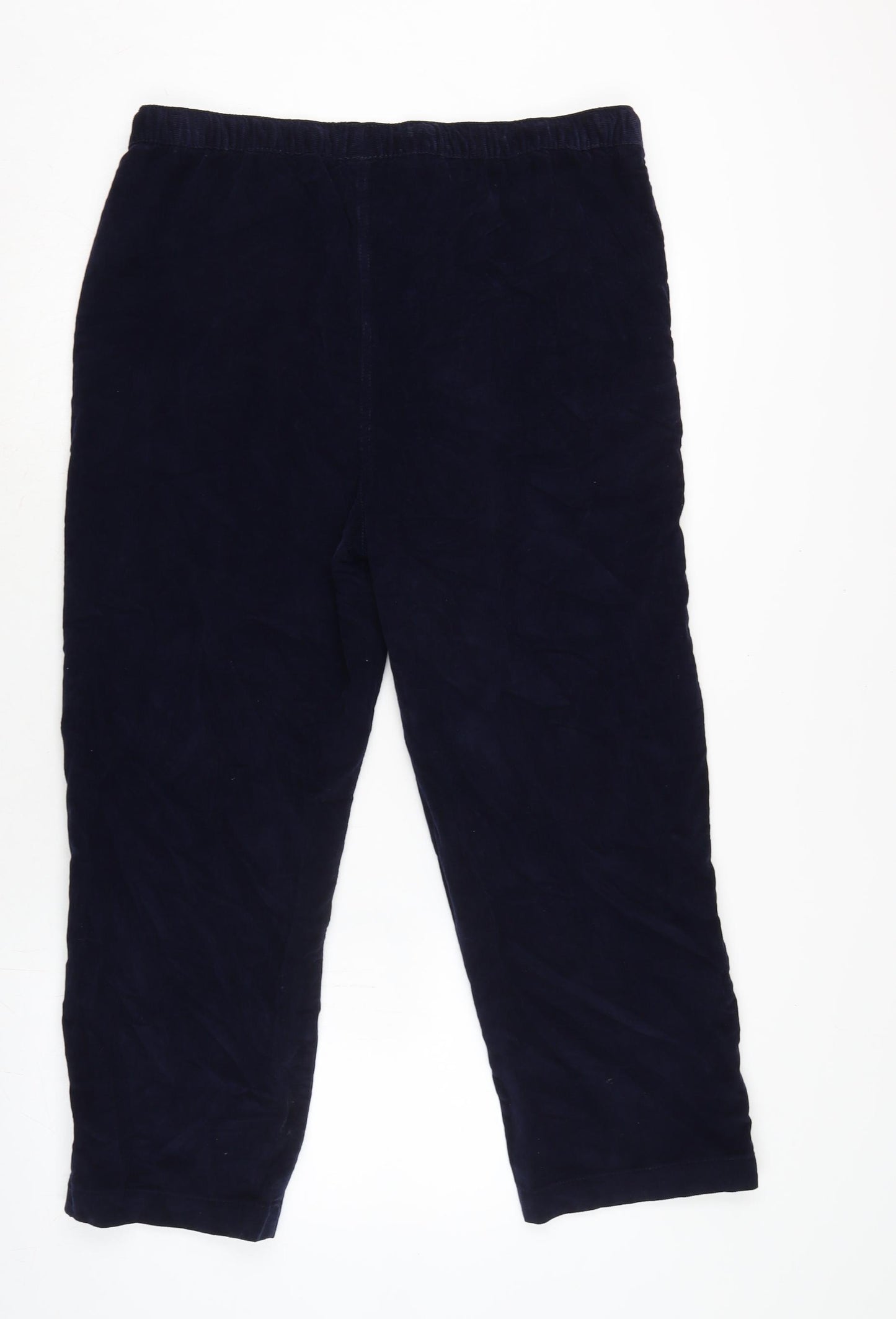 Isle Womens Blue Cotton Trousers Size 38 in L24 in Regular Tie