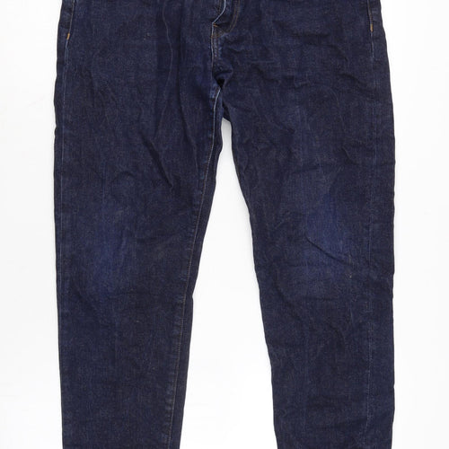 Tifossi Mens Blue Cotton Blend Straight Jeans Size 32 in L28 in Regular Zip