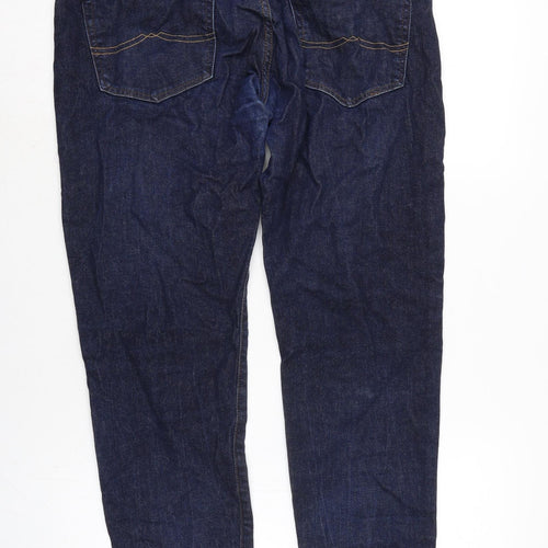 Tifossi Mens Blue Cotton Blend Straight Jeans Size 32 in L28 in Regular Zip