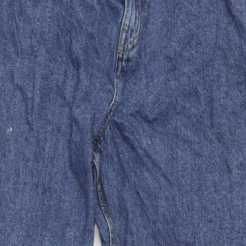 Denim & Co. Womens Blue Cotton Straight Jeans Size 18 L30 in Regular Zip