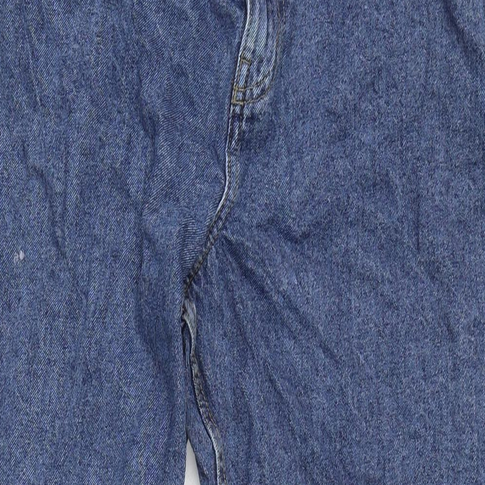 Denim & Co. Womens Blue Cotton Straight Jeans Size 18 L30 in Regular Zip