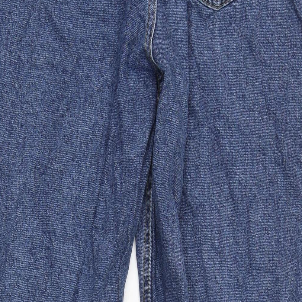 Denim & Co. Womens Blue Cotton Straight Jeans Size 18 L30 in Regular Zip