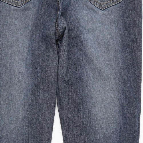 Dorothy Perkins Womens Blue Cotton Blend Bootcut Jeans Size 16 L30 in Regular Zip