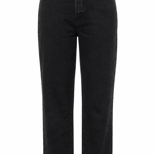Denim & Co. Womens Grey Cotton Blend Straight Jeans Size 14 L26.5 in Regular Zip