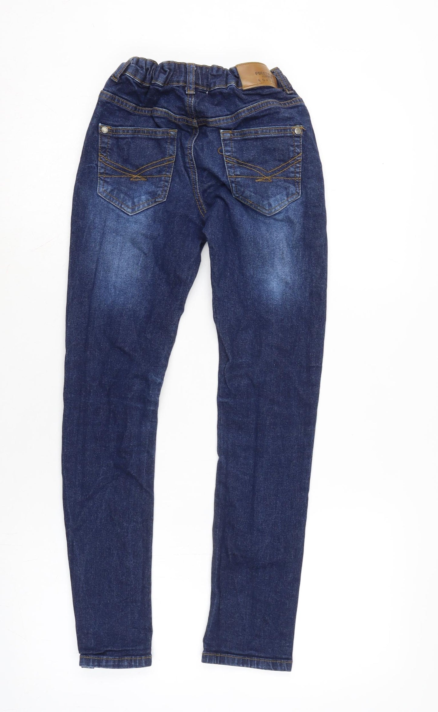 Firetrap Boys Blue Cotton Tapered Jeans Size 10-11 Years L26 in Regular Zip