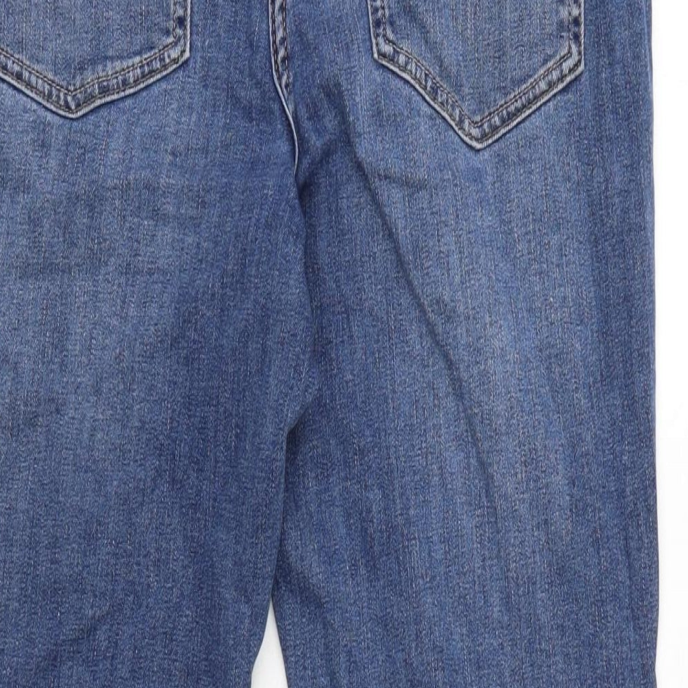 Nexrt Womens Blue Cotton Blend Bootcut Jeans Size 12 L30 in Regular Zip
