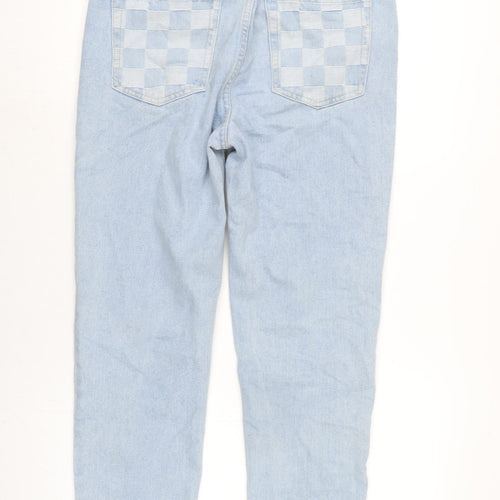 Newtusfan Mens Blue Cotton Straight Jeans Size 30 in L25 in Regular Zip