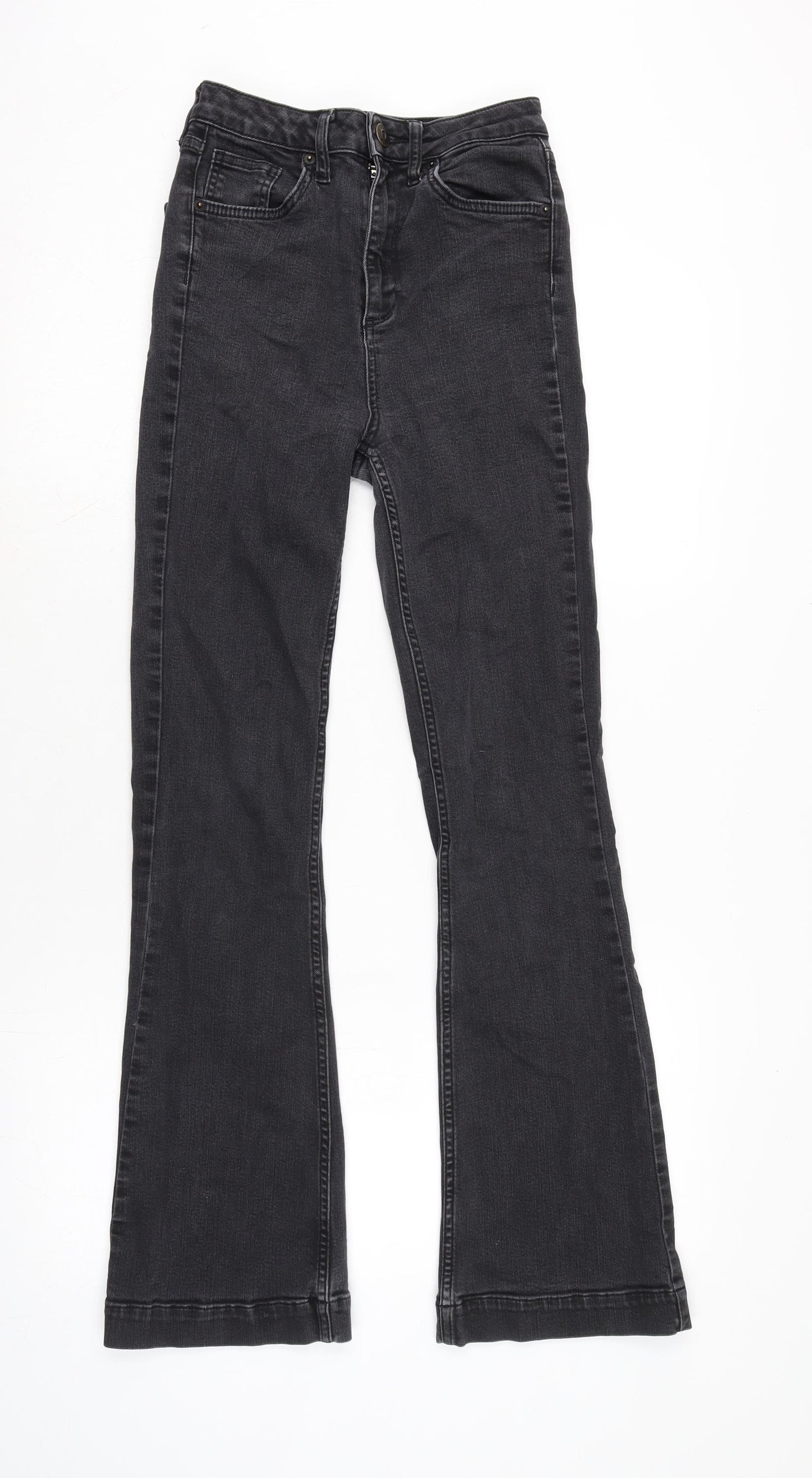 BOG Womens Grey Cotton Blend Flared Jeans Size 27 in L29.5 in Regular Zip