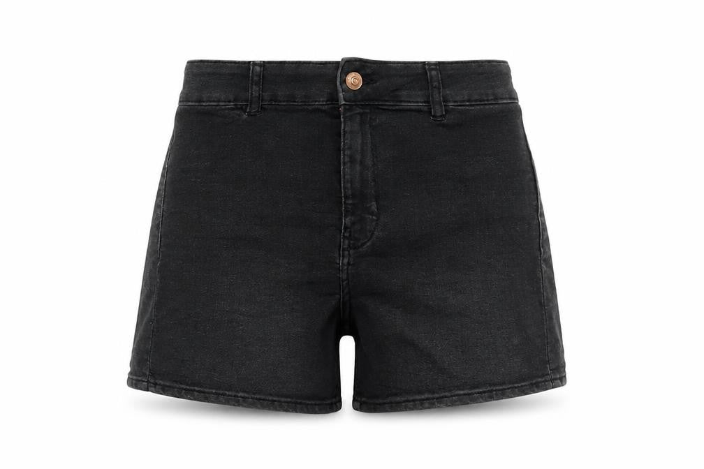 Divided Womens Grey Cotton Basic Shorts Size 8 Regular Zip