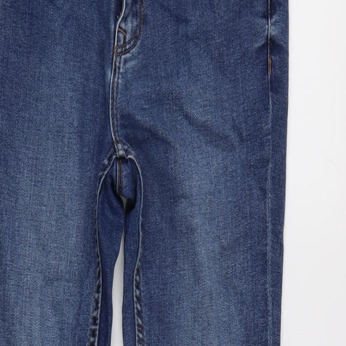 New Look Womens Blue Cotton Blend Tapered Jeans Size 10 L29 in Regular Zip