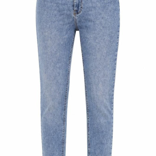 Denim & Co. Girls Blue Cotton Skinny Jeans Size 11-12 Years L27.5 in Regular Zip