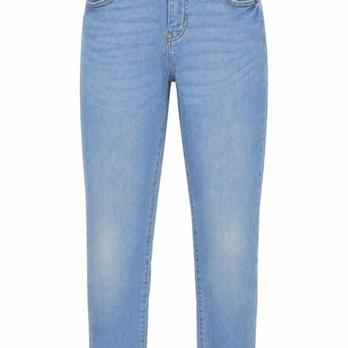 Denim & Co. Girls Blue Cotton Skinny Jeans Size 10-11 Years L24.5 in Regular Zip