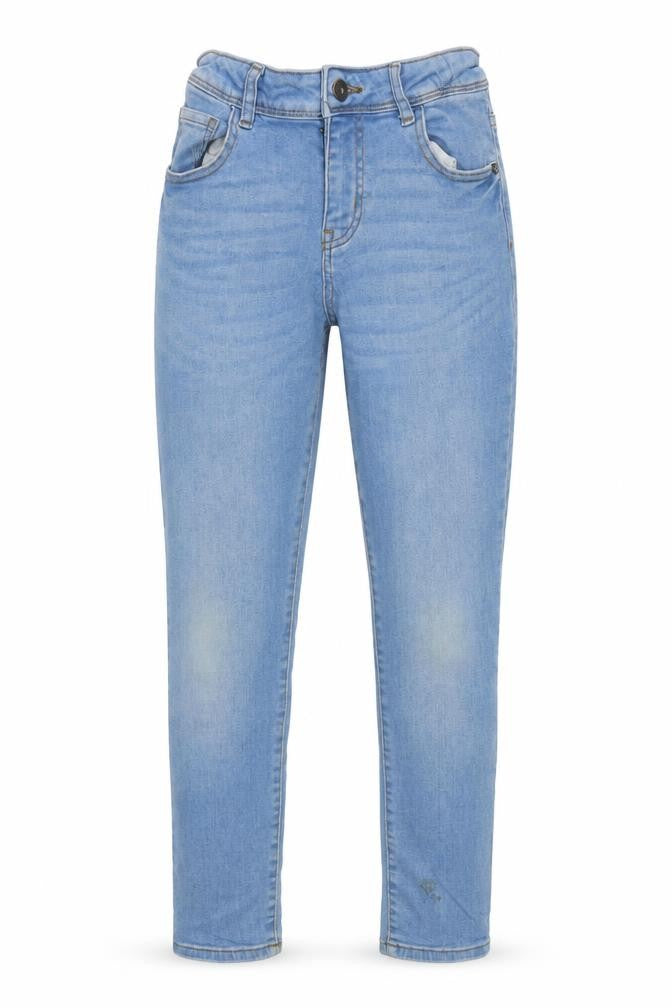 Denim & Co. Girls Blue Cotton Skinny Jeans Size 10-11 Years L24.5 in Regular Zip