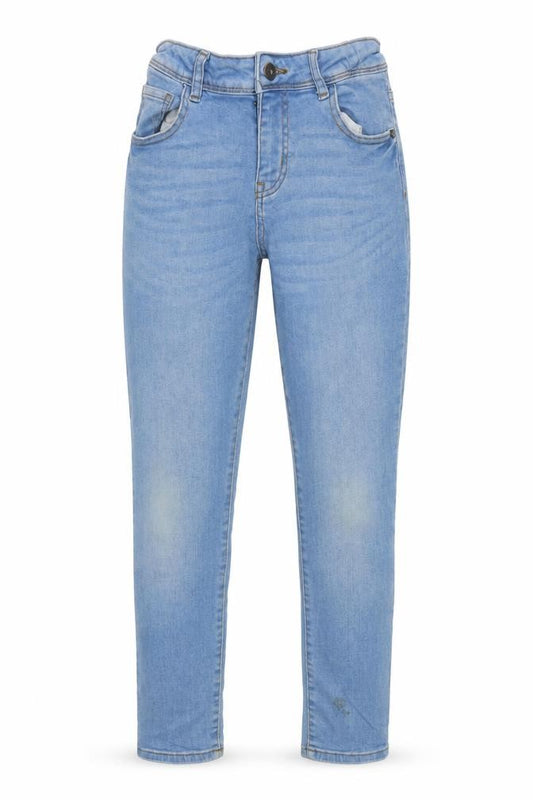 Denim & Co. Girls Blue Cotton Skinny Jeans Size 10-11 Years L24.5 in Regular Zip