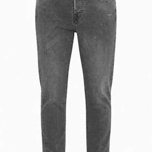 H&M Mens Grey Cotton Blend Tapered Jeans Size 32 in L32 in Regular Button