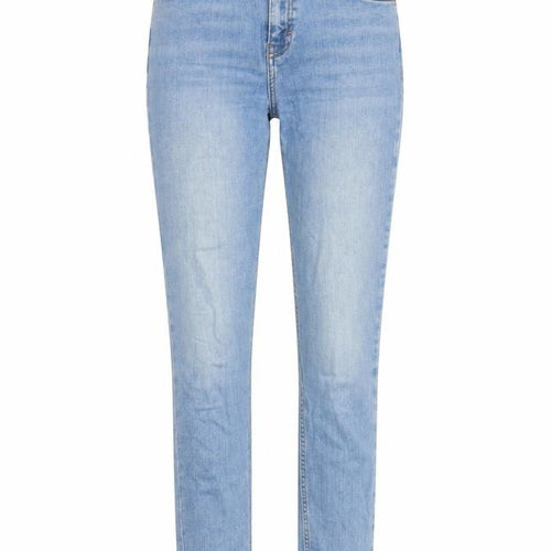 Topshop Womens Blue Cotton Blend Straight Jeans Size 26 in L27 in Regular Zip