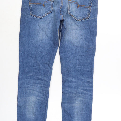 NEXT Womens Blue Cotton Blend Skinny Jeans Size 30 in L31 in Regular Button