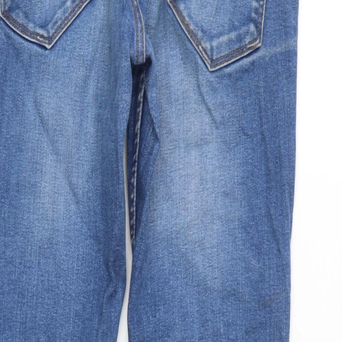 NEXT Womens Blue Cotton Blend Skinny Jeans Size 30 in L31 in Regular Button