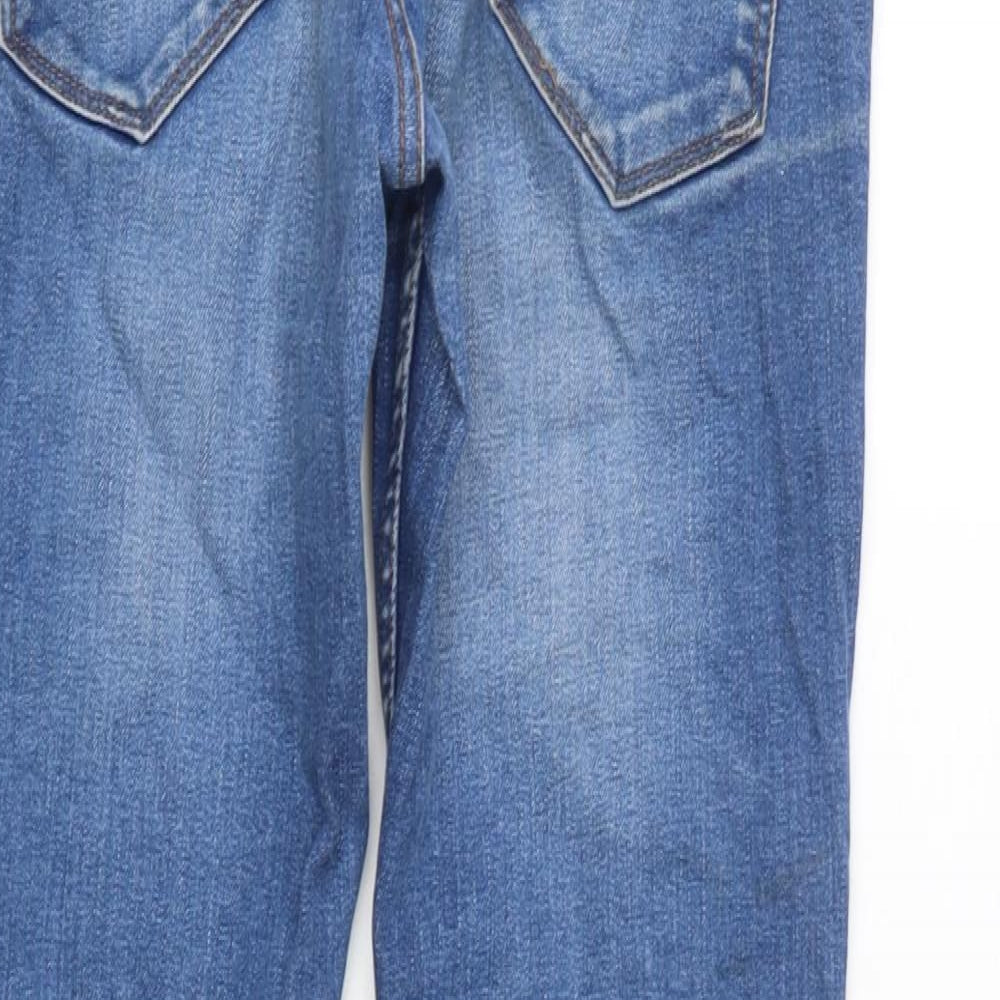 NEXT Womens Blue Cotton Blend Skinny Jeans Size 30 in L31 in Regular Button
