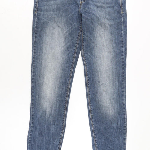 Benetton Womens Blue Cotton Blend Skinny Jeans Size 23 in L28 in Regular Zip