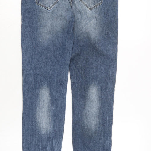 Benetton Womens Blue Cotton Blend Skinny Jeans Size 23 in L28 in Regular Zip