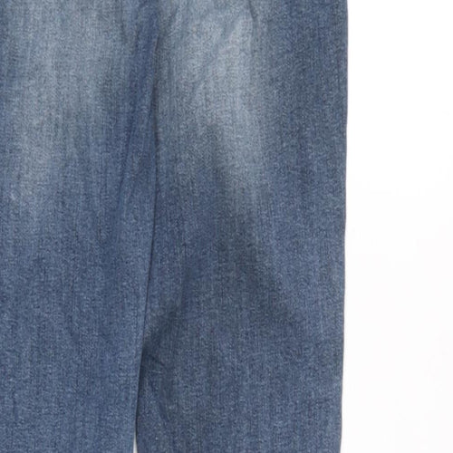 Benetton Womens Blue Cotton Blend Skinny Jeans Size 23 in L28 in Regular Zip