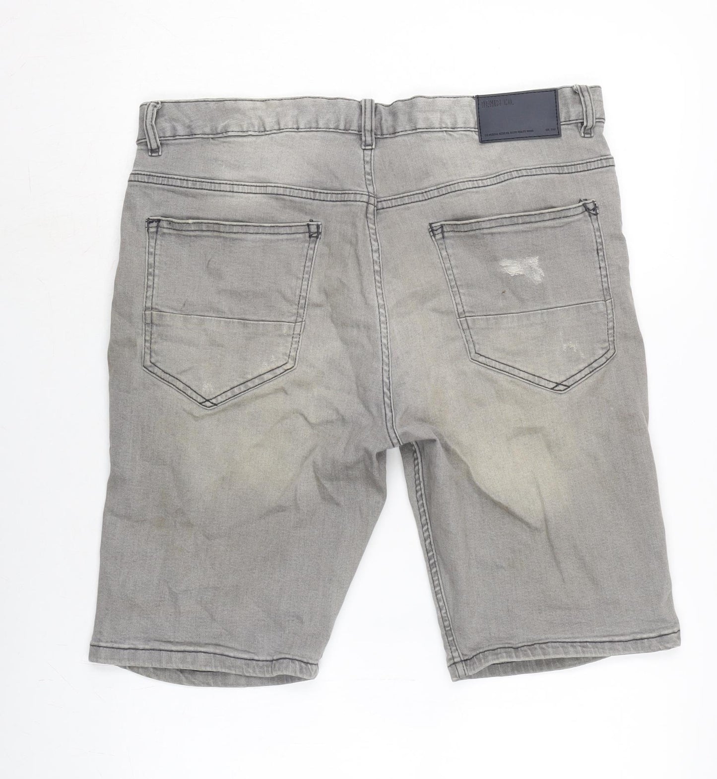 Denim & Co. Mens Grey Cotton Bermuda Shorts Size 34 in L10 in Regular Zip