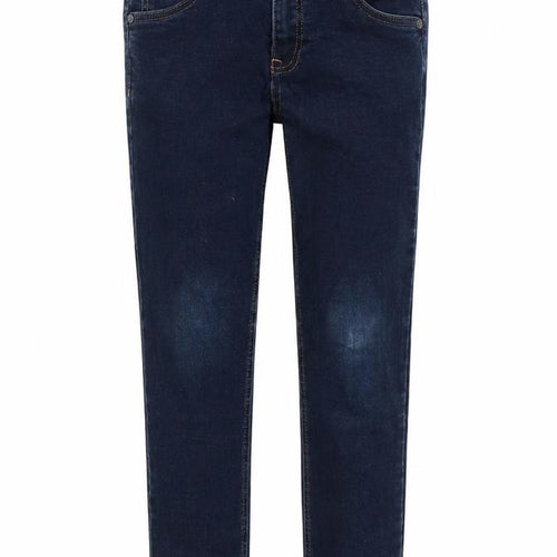 Bllue Zoo Girls Blue Cotton Tapered Jeans Size 10 Years L24.5 in Regular Zip