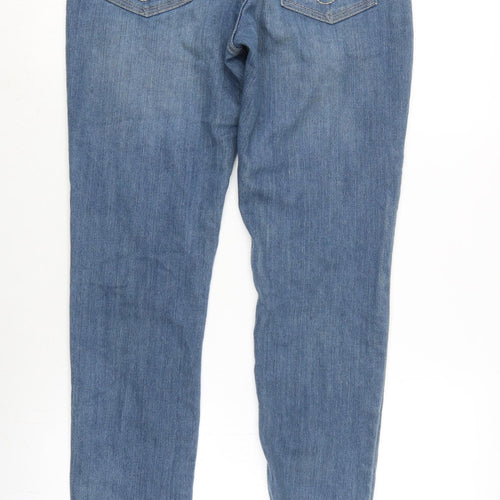 Denim & Co. Womens Blue Cotton Blend Skinny Jeans Size 10 L28.5 in Regular Zip