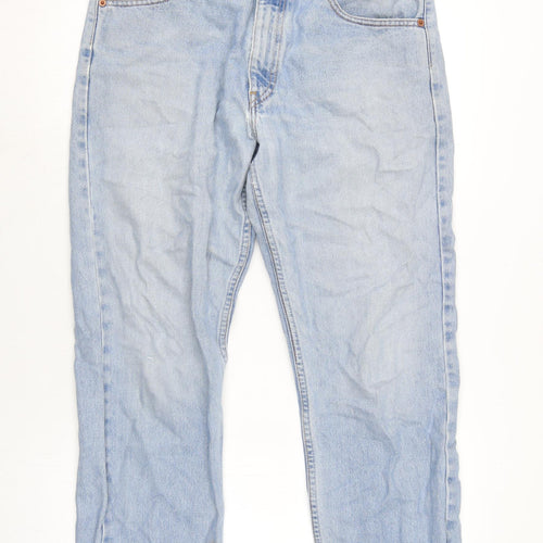 Levi's Mens Blue Cotton Straight Jeans Size 32 in L27 in Extra-Slim Zip