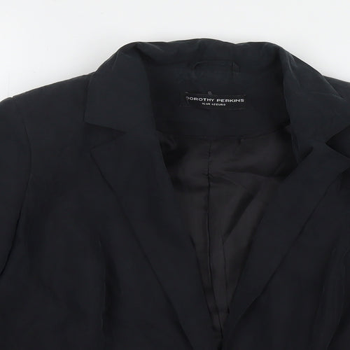 Dorothy Perkins Womens Black Jacket Blazer Size 14 Button