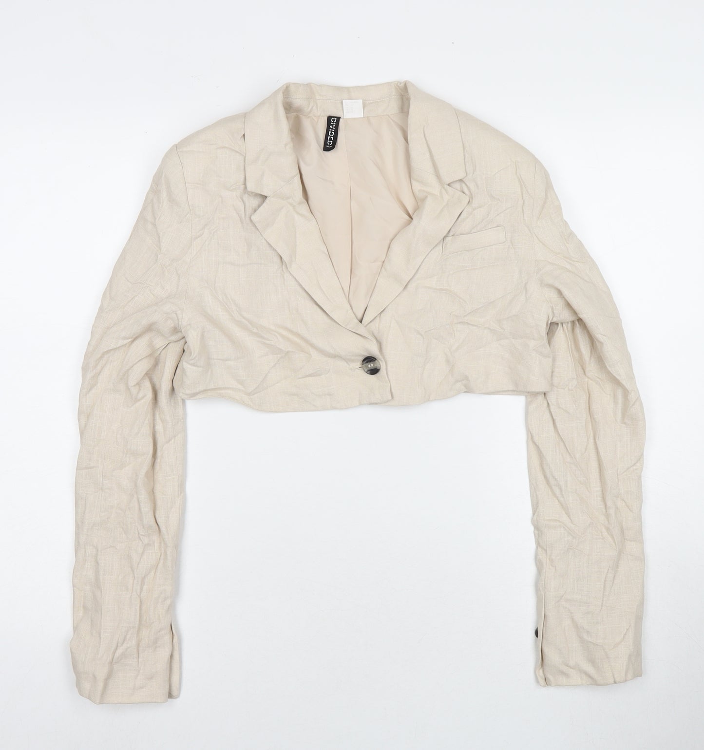 H&M Womens Beige Jacket Blazer Size XS Button