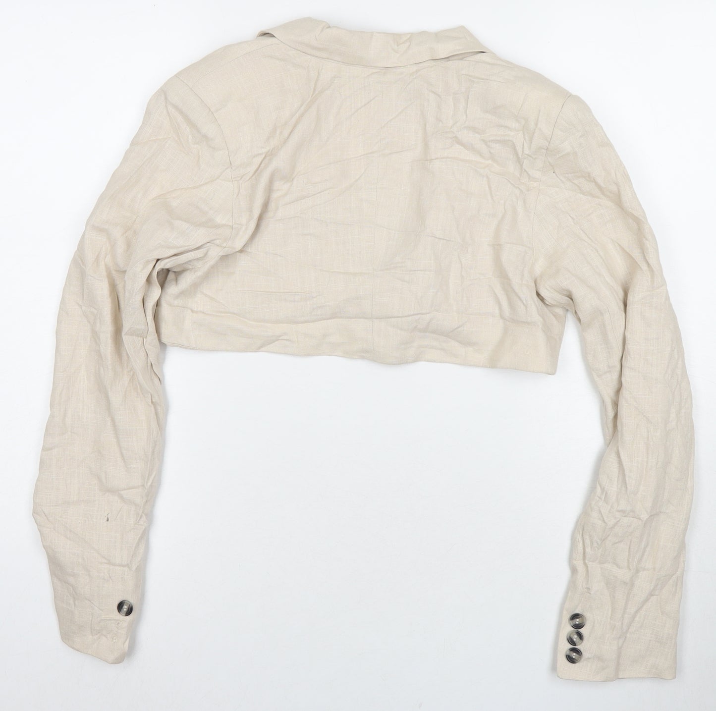 H&M Womens Beige Jacket Blazer Size XS Button