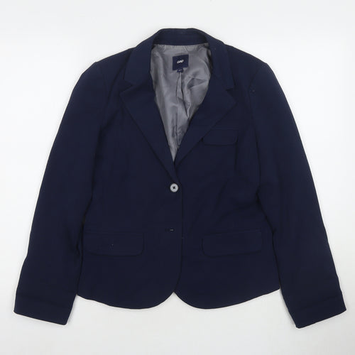 Gap Womens Blue Jacket Blazer Size 6 Button
