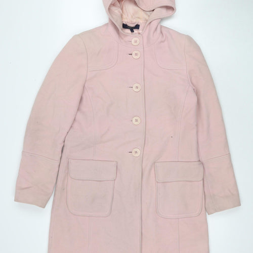 Debenhams Womens Pink Pea Coat Coat Size 12 Button