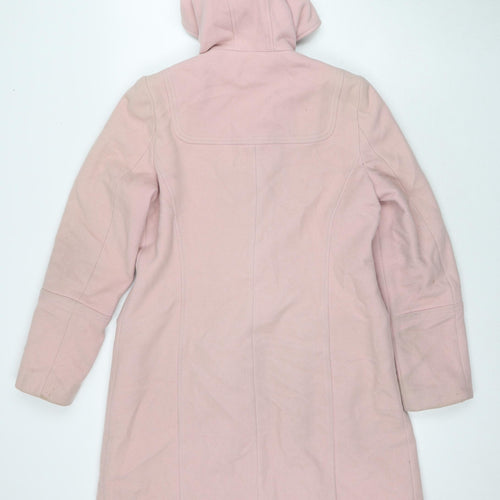 Debenhams Womens Pink Pea Coat Coat Size 12 Button