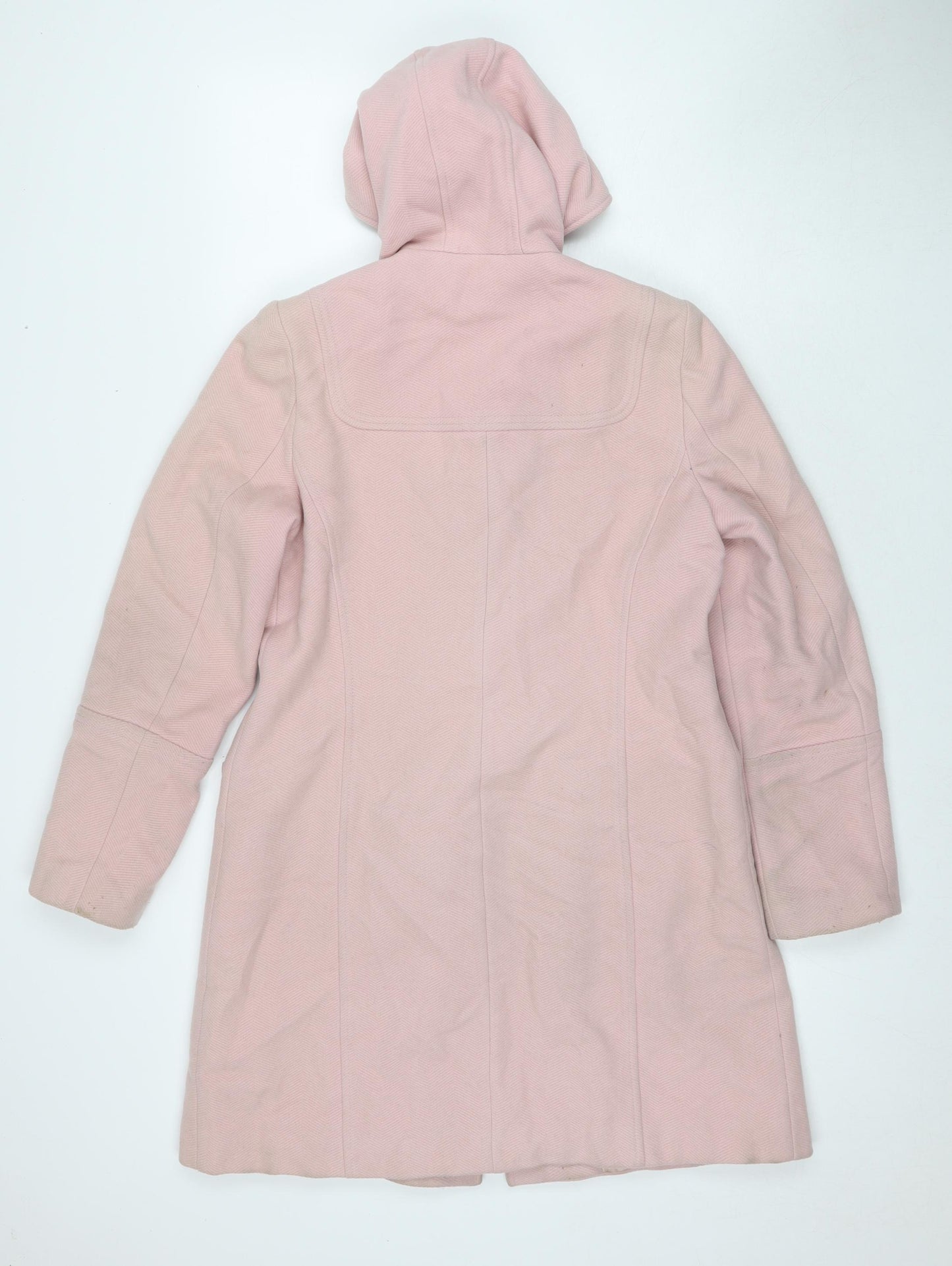 Debenhams Womens Pink Pea Coat Coat Size 12 Button