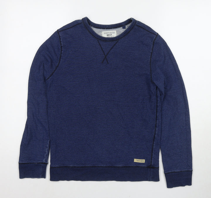 NEXT Boys Blue Cotton Pullover Sweatshirt Size 13 Years Pullover