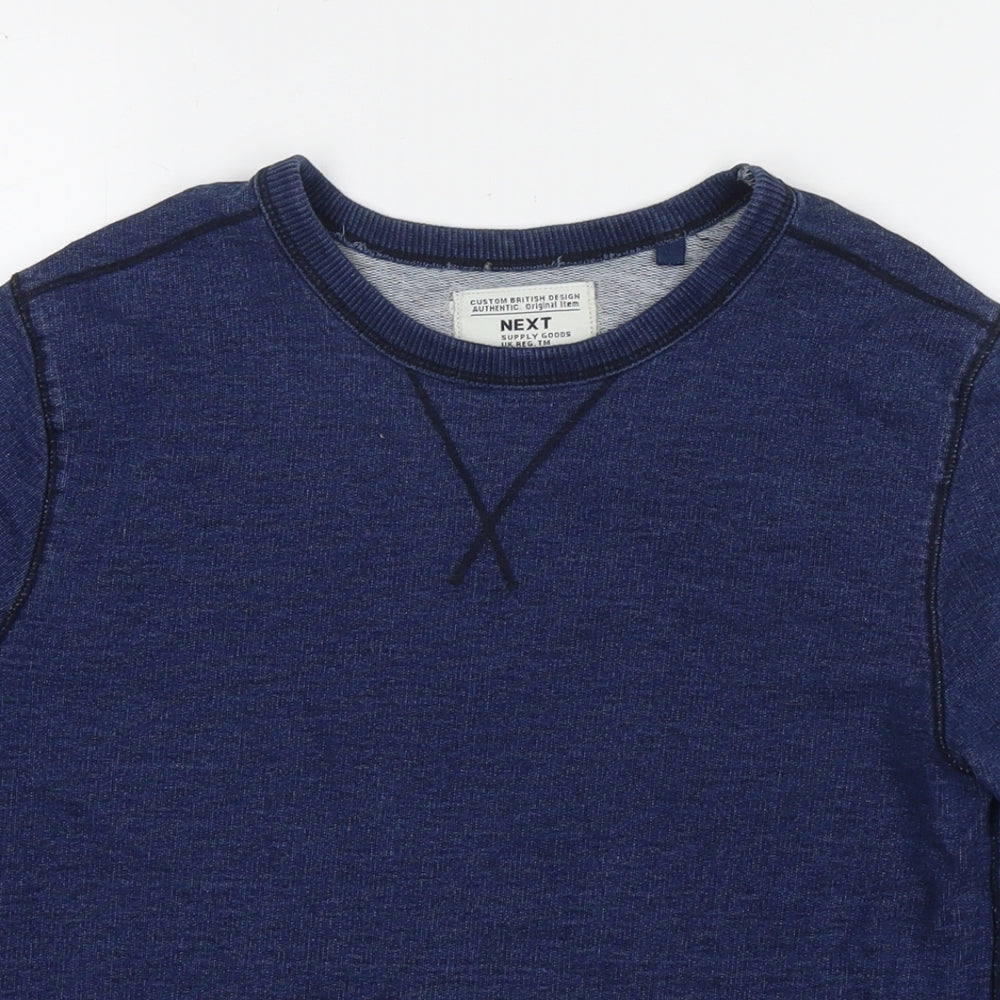 NEXT Boys Blue Cotton Pullover Sweatshirt Size 13 Years Pullover