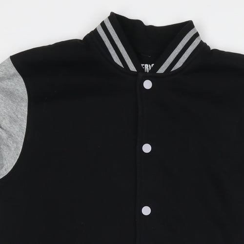 Impericon Mens Black Varsity Jacket Jacket Size M Snap