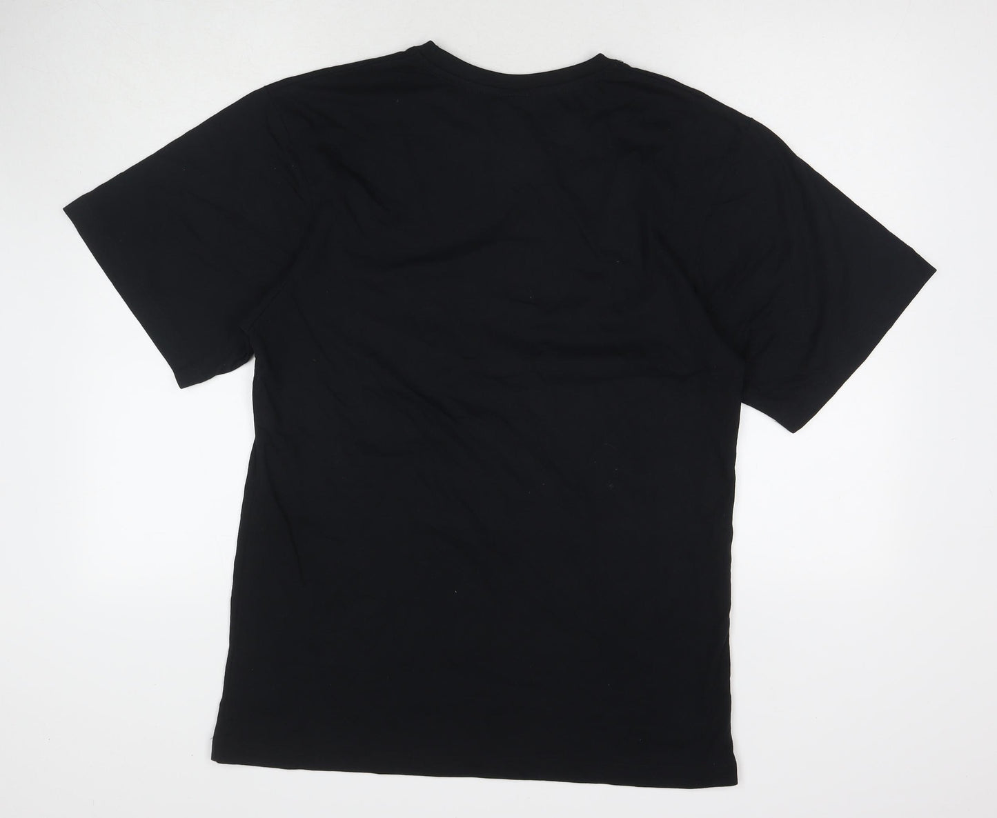 Samsousan Womens Black Cotton Basic T-Shirt Size L Round Neck - Left Handed But Always Right